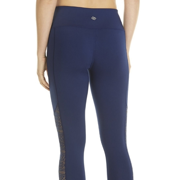 Zelos dark blue mesh high waist athletic leggings - Picture 10 of 10